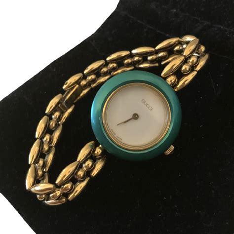 vintage gucci women watch|Gucci vintage watch interchangeable.